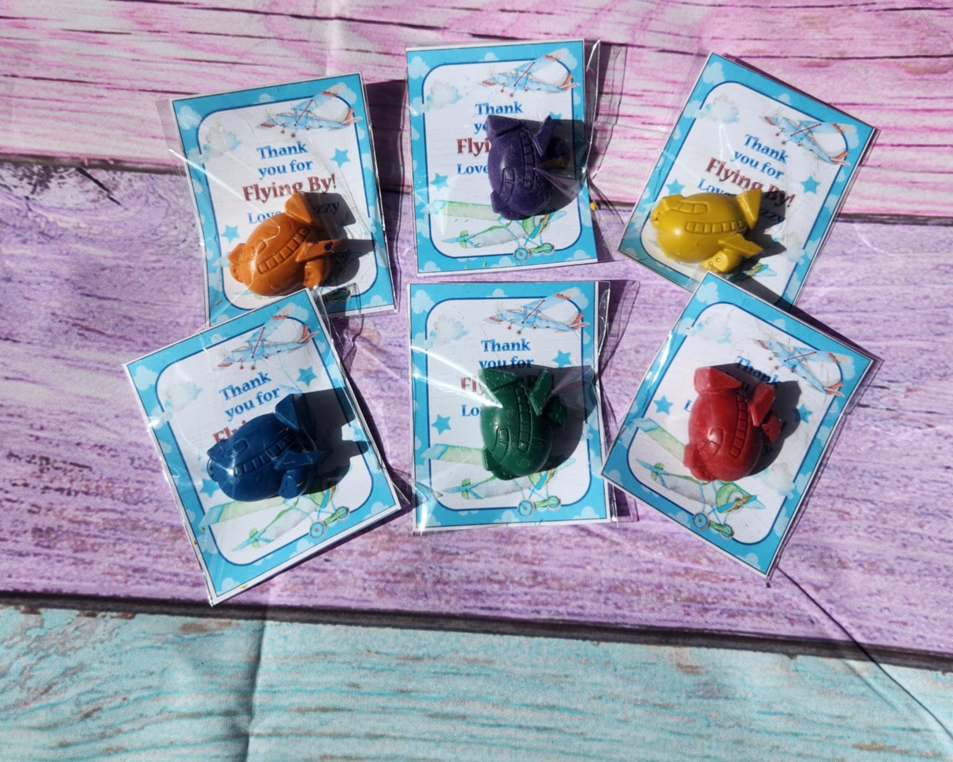 Airplane Crayons: Travel Theme Party Favors