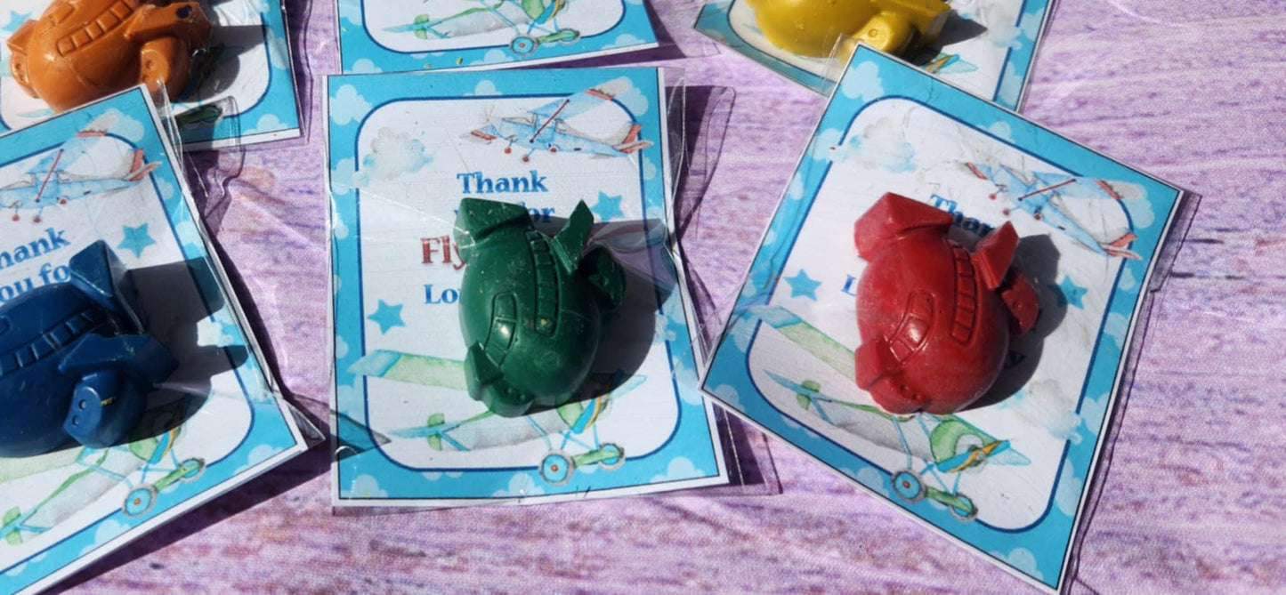 Airplane Crayons: Travel Theme Party Favors