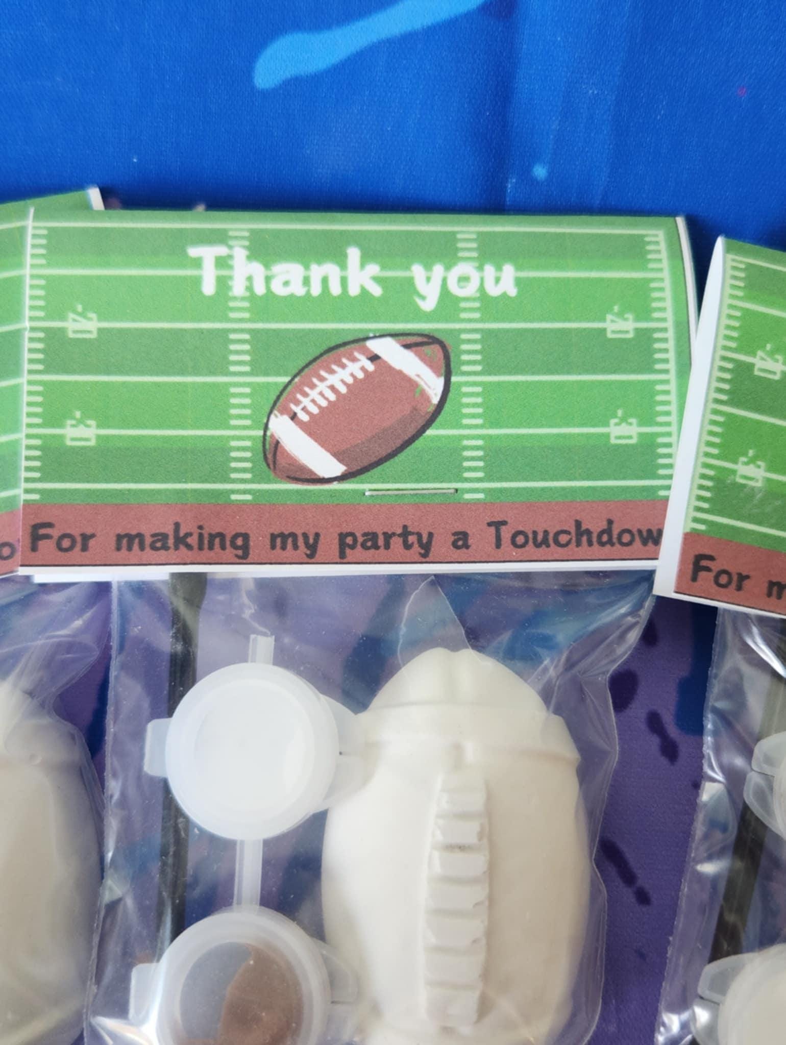 Mini Football-Themed Plaster Paint Kits – DIY Paint Activity for Kids! - Birthday Party Favors | Football Party | Kids Art Kit