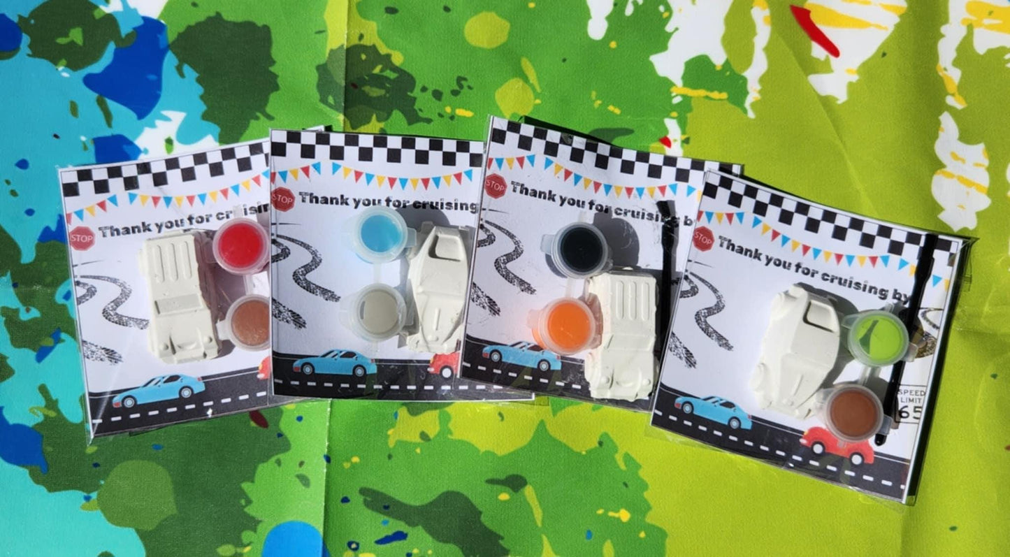 Auto Paint Your Own Kits, Thank you Cards , Party Favors