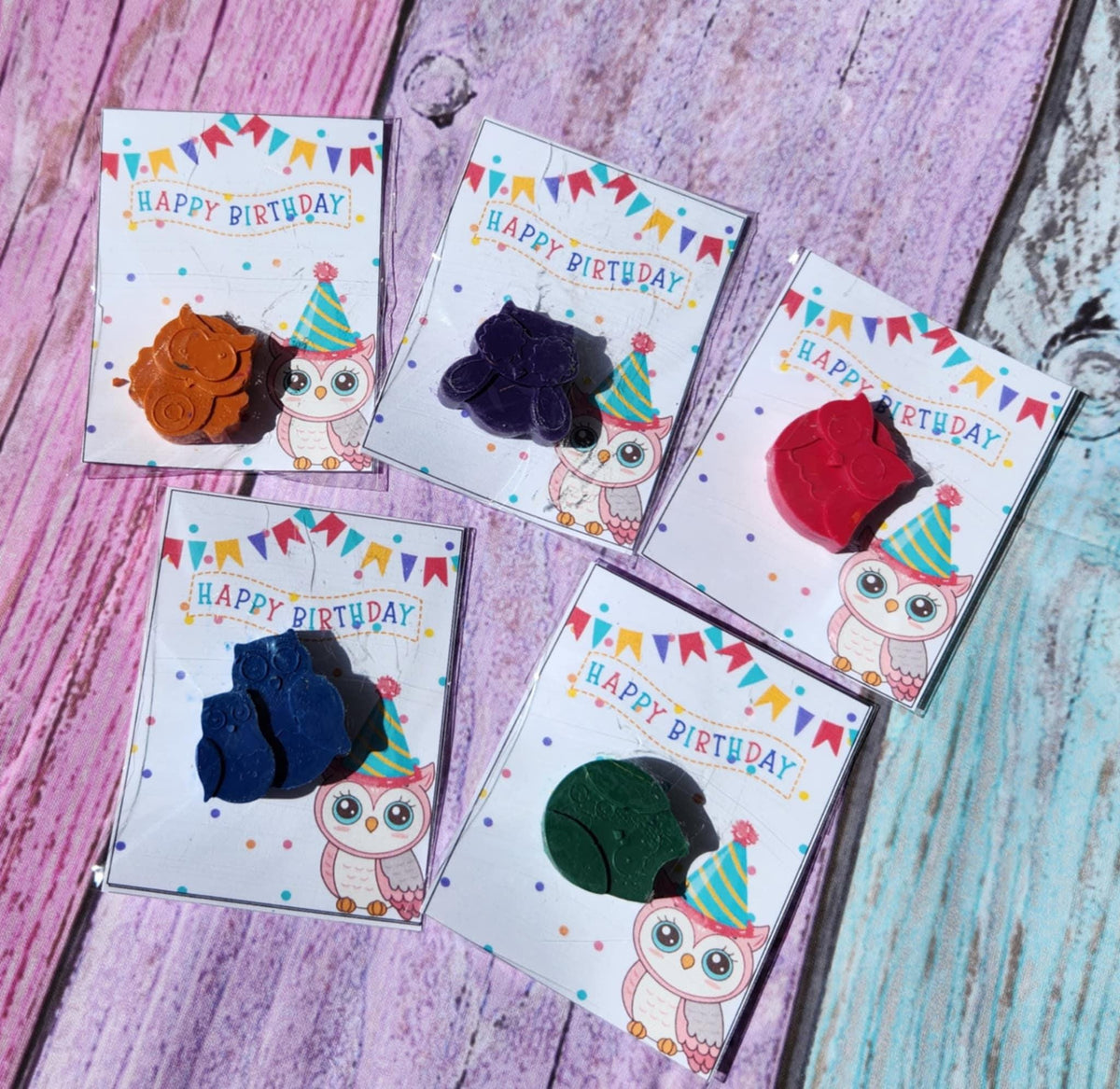 Owl Crayon Party Favors: Whimsical Coloring Fun for Kids' Celebrations - Owl Gifts - Owl Goodie Bags - Owl Party favors - Hoot Hoot