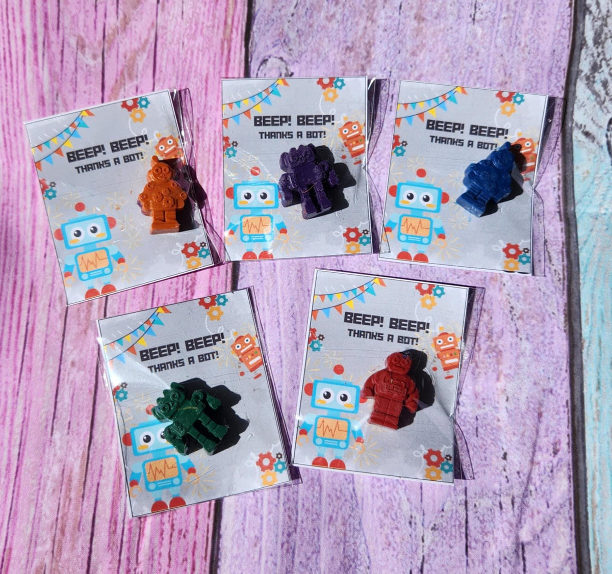 Robot Crayons: Handmade Party Favors