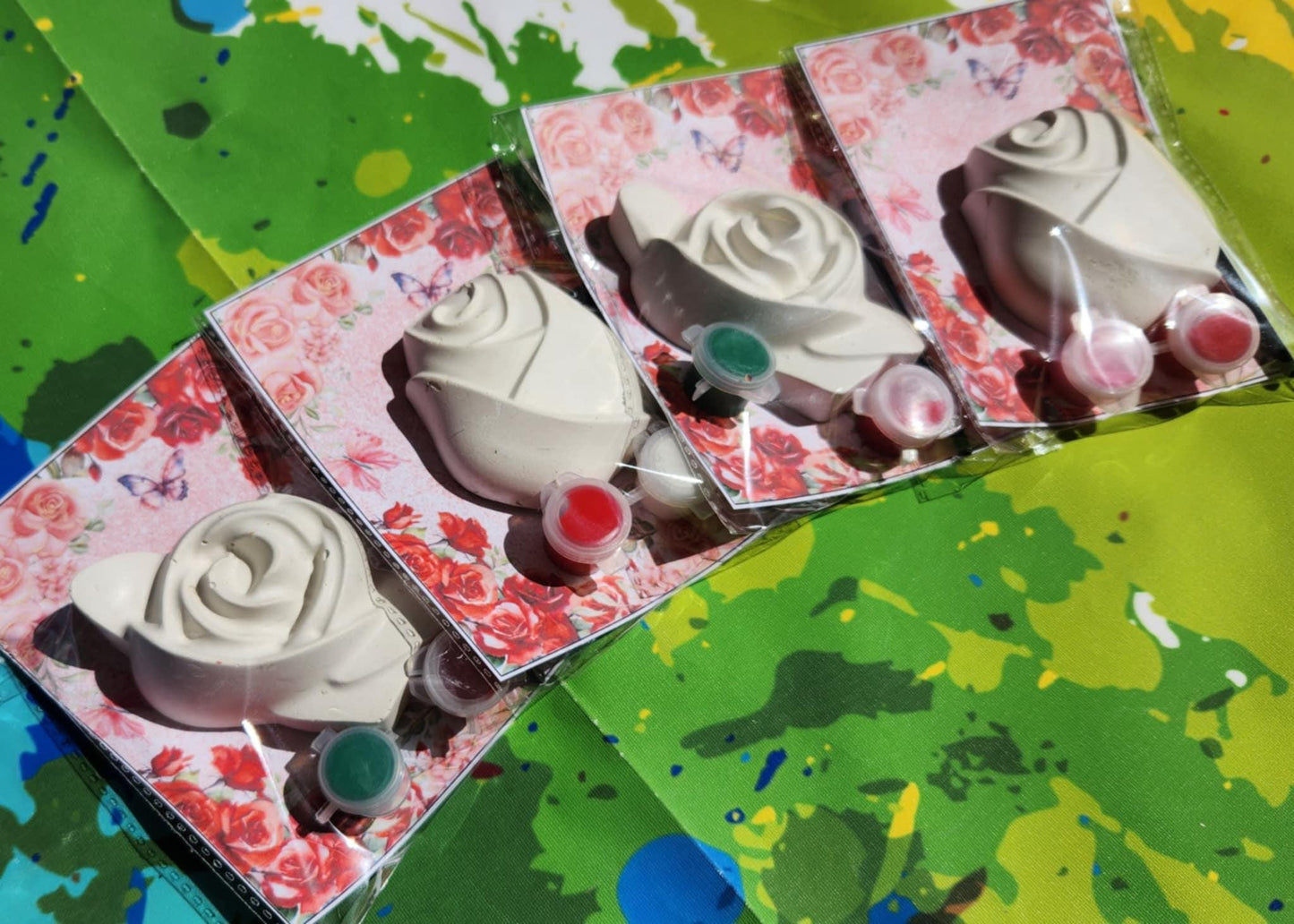Rose Paint Kits l Kids Craft l DIY Paint l Rose Party Favors l Flower Gifts l Wonderland Party Favors l Goodies Bags l Kids Activity