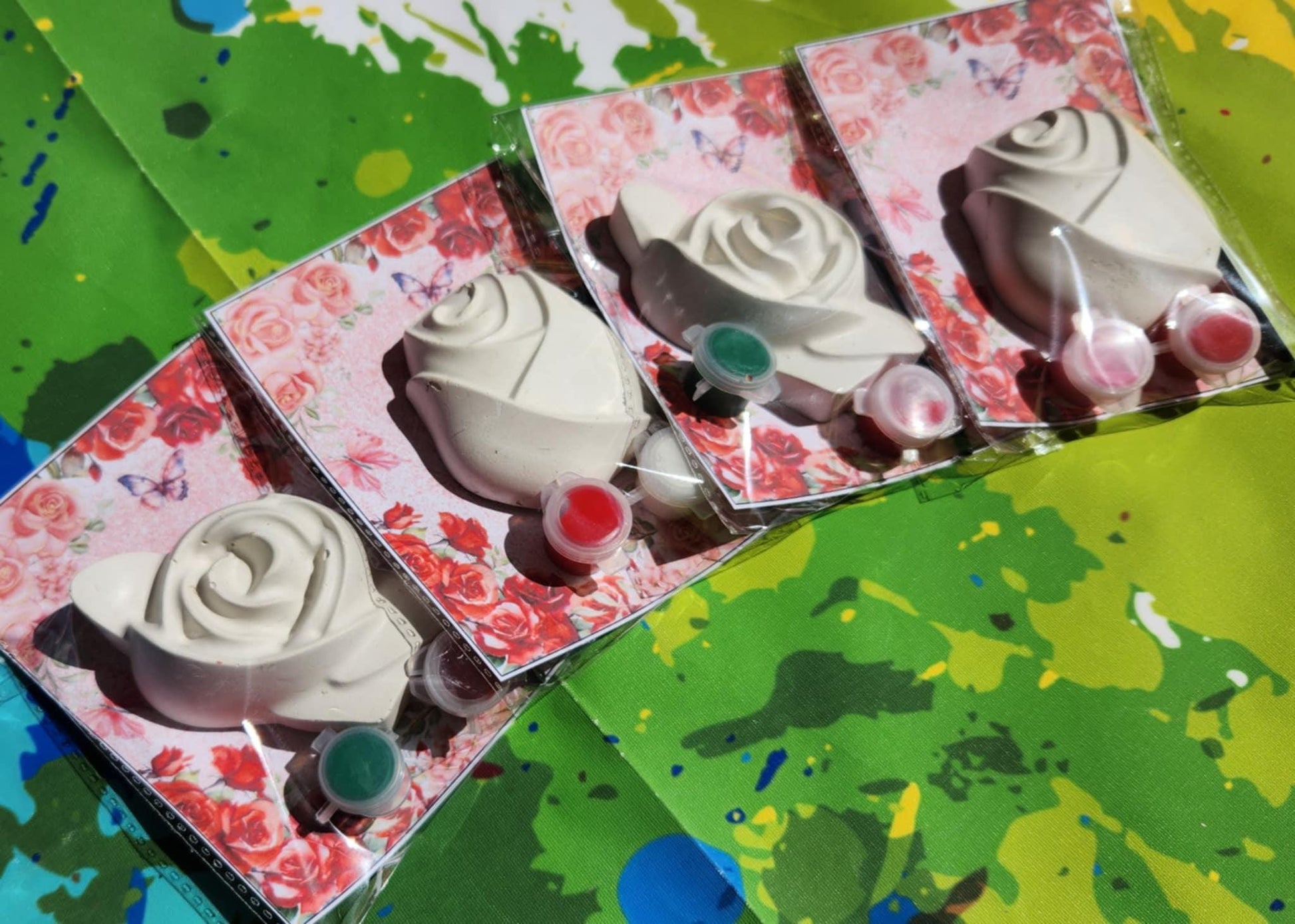Rose Paint Kits l Kids Craft l DIY Paint l Rose Party Favors l Flower Gifts l Wonderland Party Favors l Goodies Bags l Kids Activity