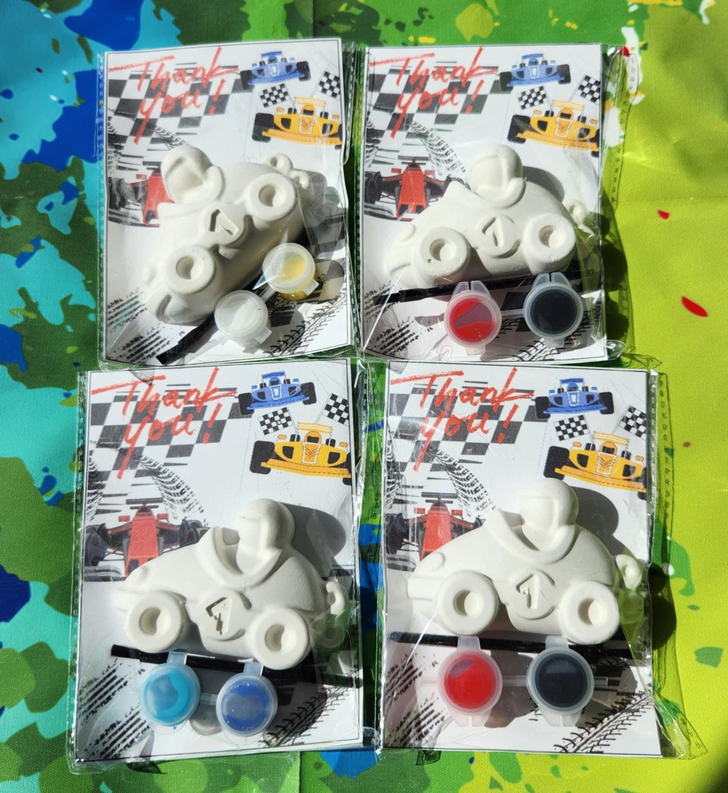 Race Car Plaster DIY Paint Kit | Classroom Gift | Party Filler| Thank you Gift | Kids Activity | Racing by Birthday