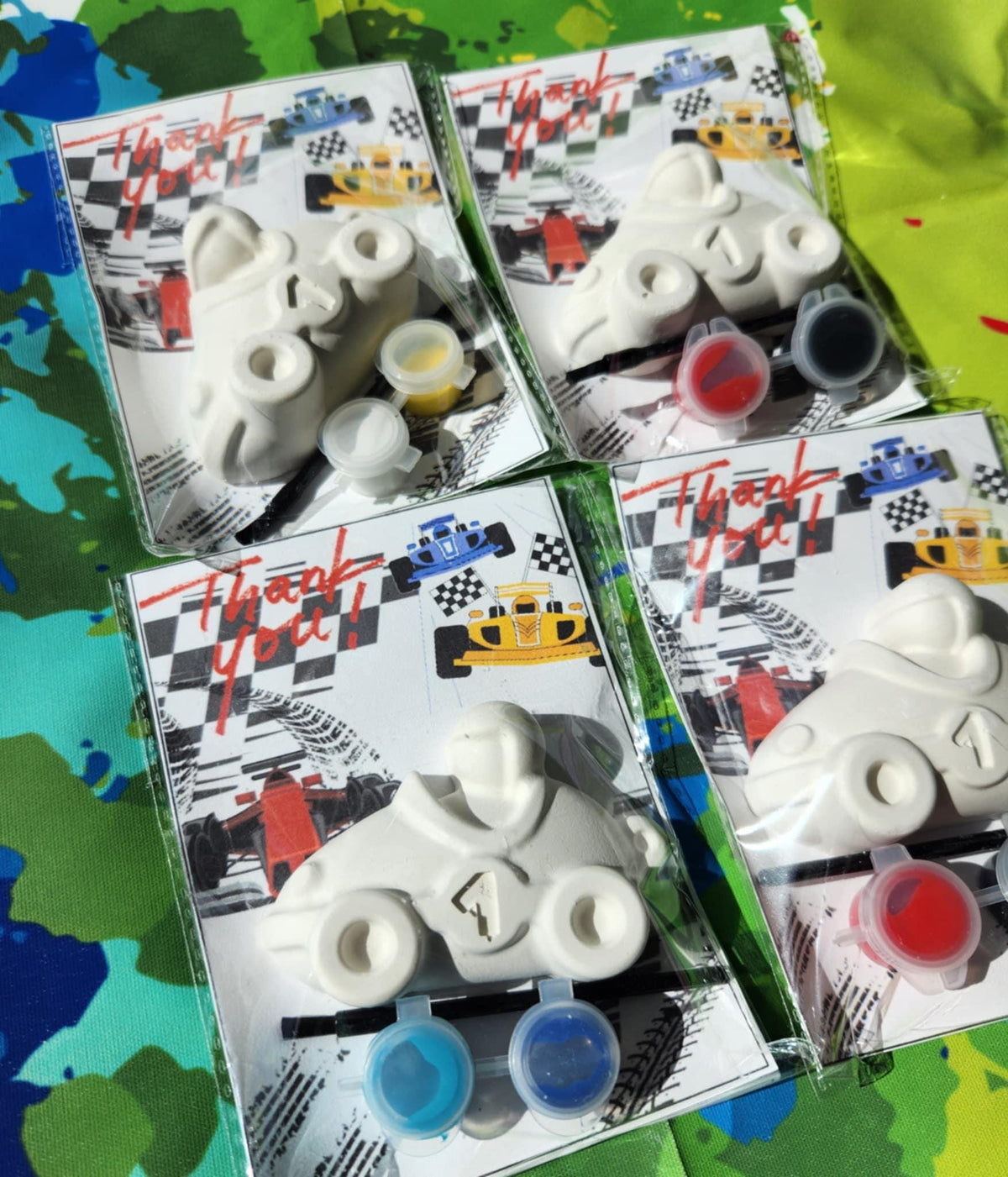 Race Car Plaster DIY Paint Kit | Classroom Gift | Party Filler| Thank you Gift | Kids Activity | Racing by Birthday