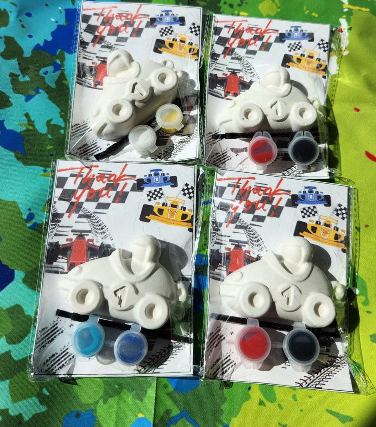 Race Car Plaster DIY Paint Kit | Classroom Gift | Party Filler| Thank you Gift | Kids Activity | Racing by Birthday
