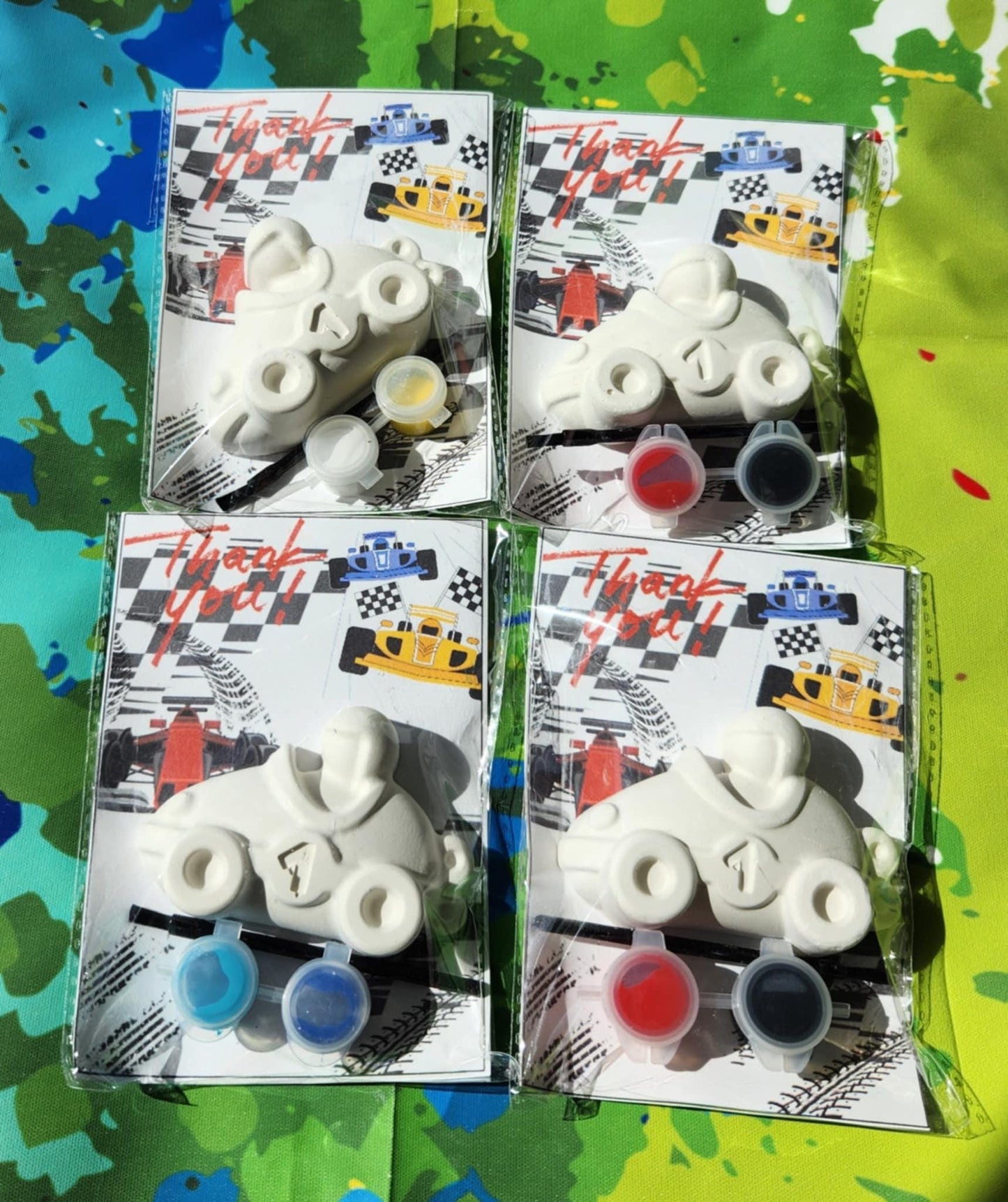 Race Car Plaster DIY Paint Kit | Classroom Gift | Party Filler| Thank you Gift | Kids Activity | Racing by Birthday