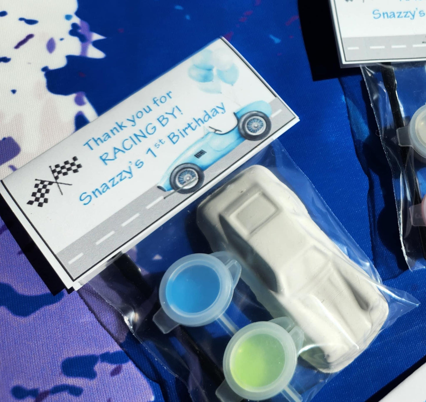Car Party-Themed Plaster Paint Kits for Kids | DIY Paint Activity | Birthday Party Favors- Perfect Birthday Party Favors or Activity