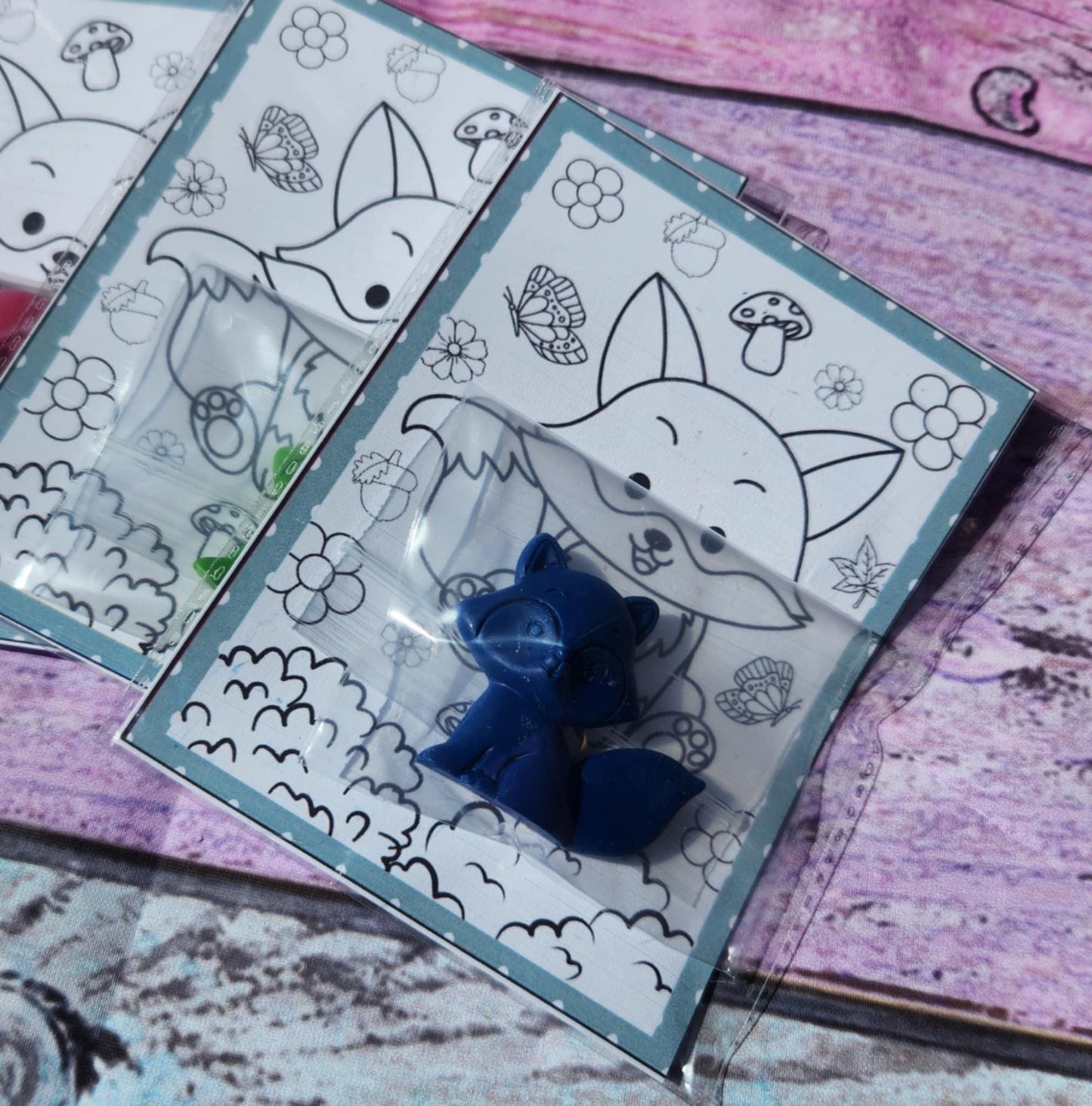 Fox Crayon Party Favors: Woodland Birthday Gift, Non-Toxic Art