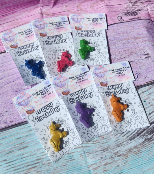 Unicorn Crayon Party Favors: Non-Toxic Birthday Goodie Bag Fillers