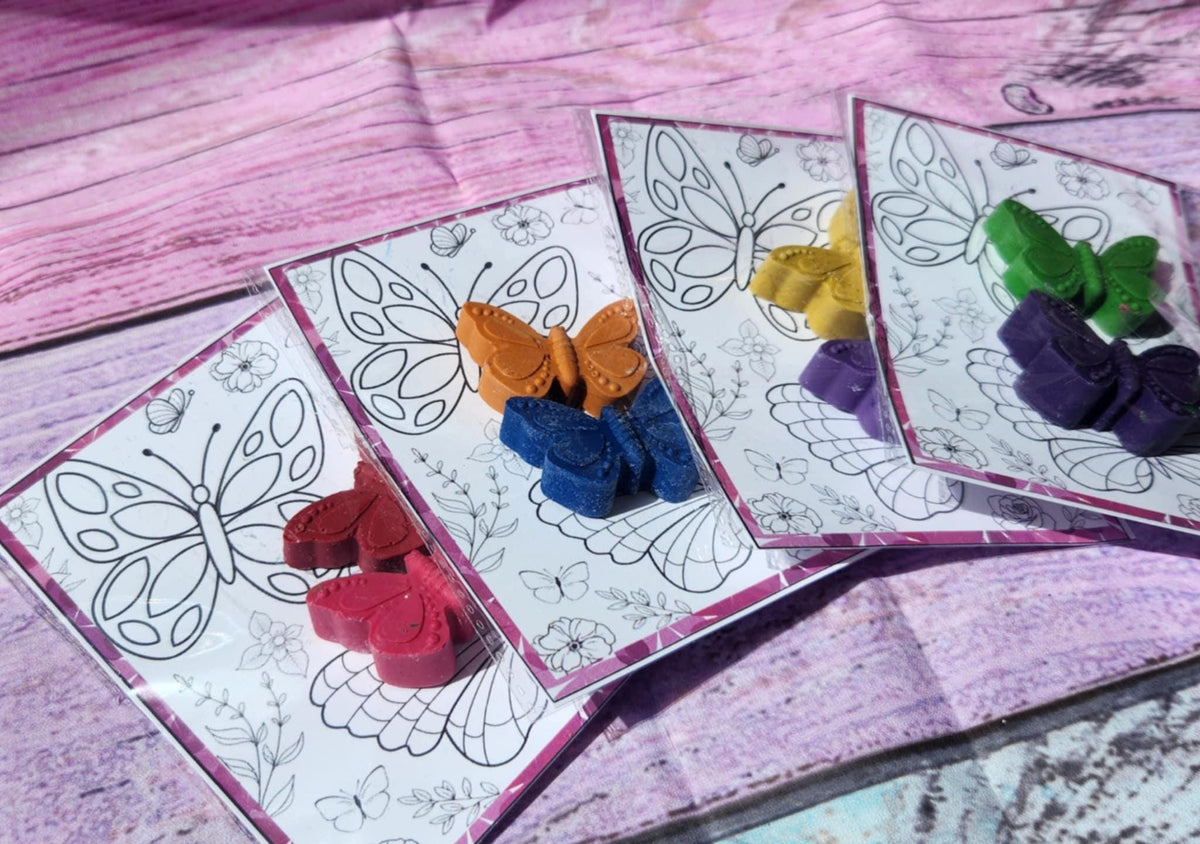 Butterfly Crayon Party Favors: Non-Toxic Spring Birthday Gift