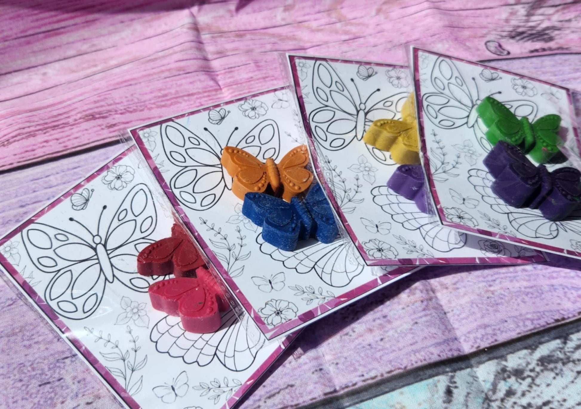 Butterfly Crayon Party Favors: Non-Toxic Spring Birthday Gift