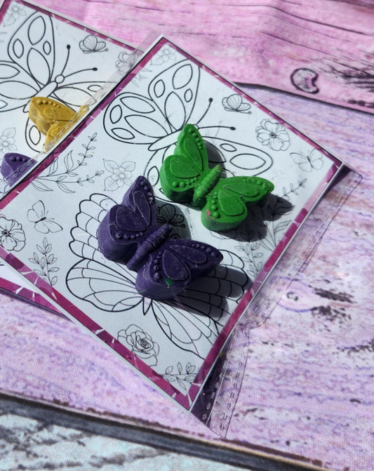 Butterfly Crayon Party Favors: Non-Toxic Spring Birthday Gift