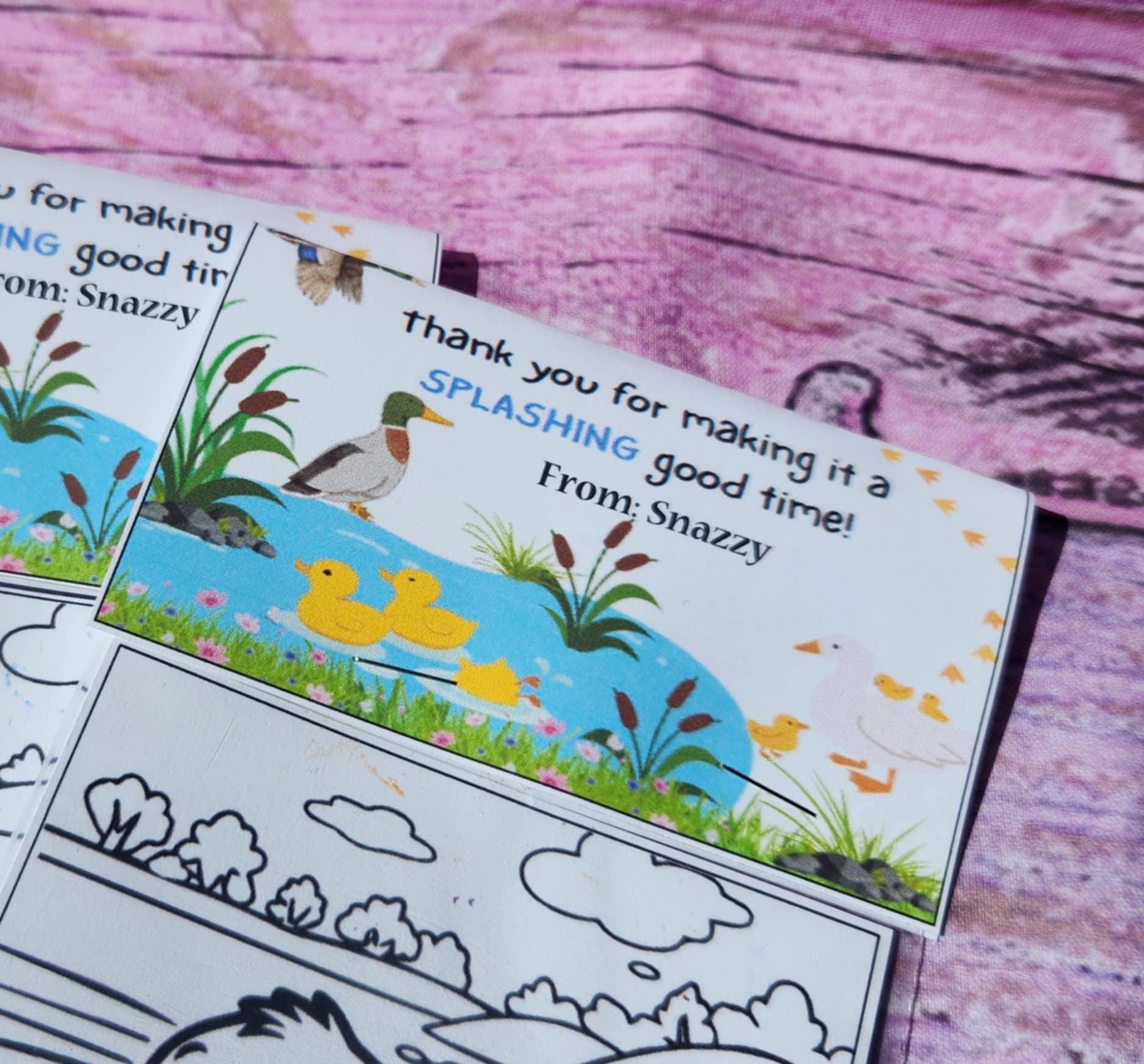 Duck Crayons Coloring Kits – Duck Party Favors | Basket Fillers | Non-Candy Gifts | Kids Birthday Favor | Handmade Non-Toxic Crayons
