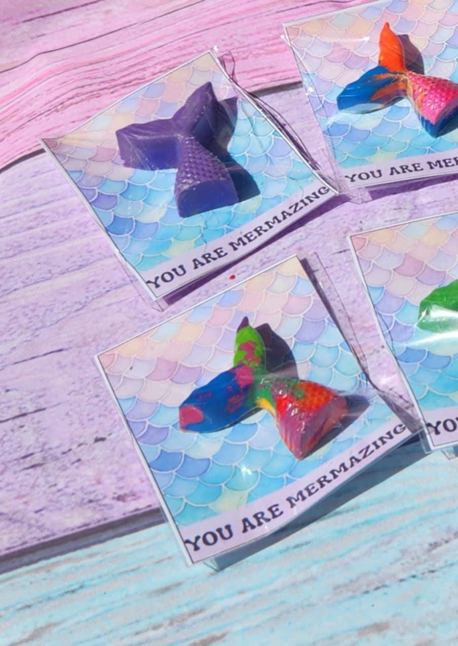 Mermaid Tail Crayons: Non-Toxic Party Favors, Under the Sea Birthday