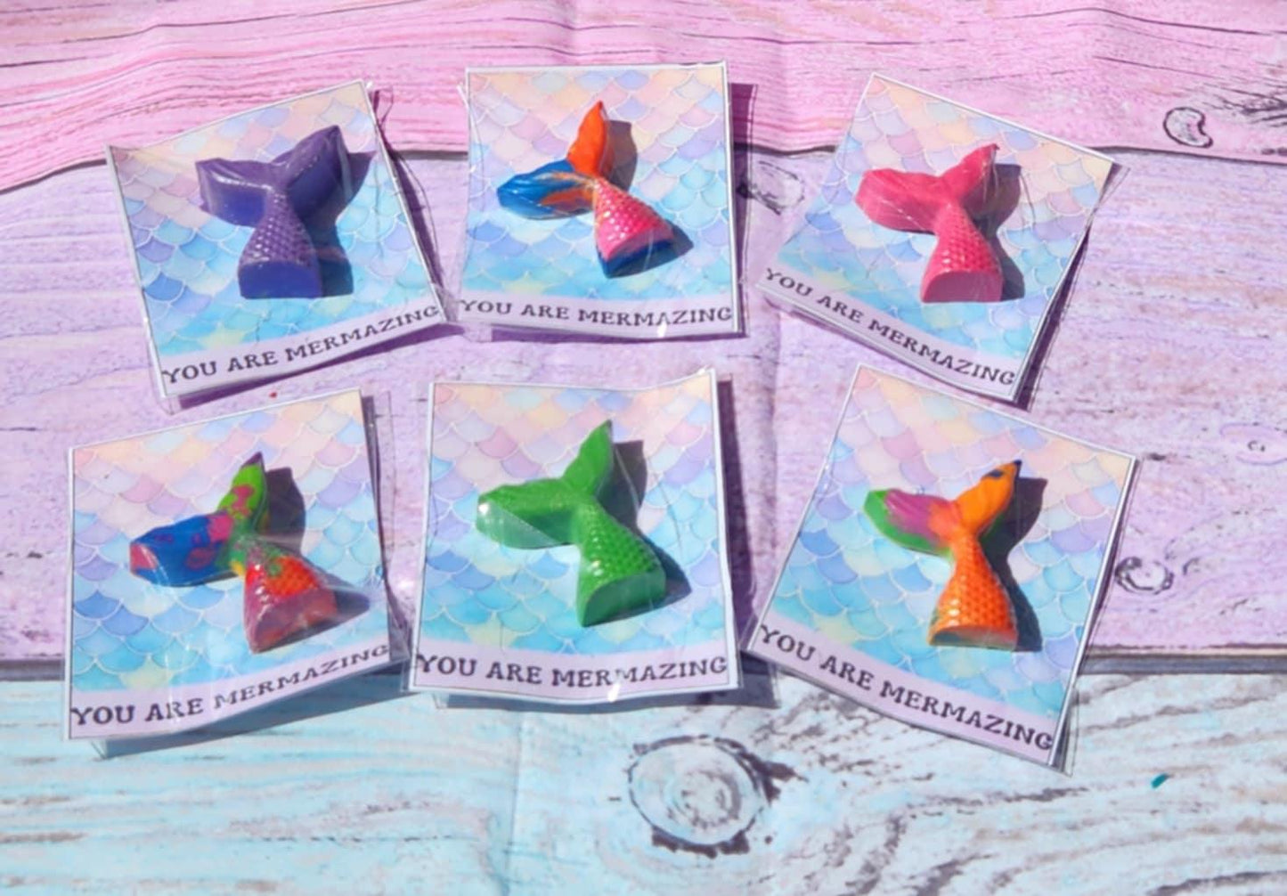 Mermaid Tail Crayons: Non-Toxic Party Favors, Under the Sea Birthday