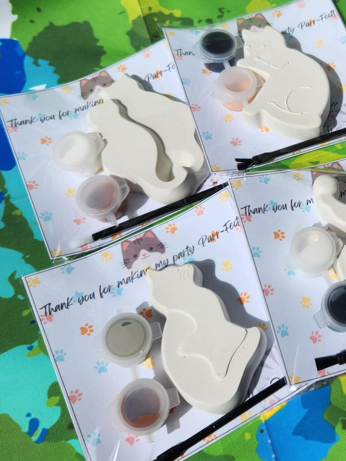 Cat Plaster Painting Set for Party Favor Activities l DIY Paint Set l Kids Gift l Party Favor l Goodie Bags l Birthday Favors