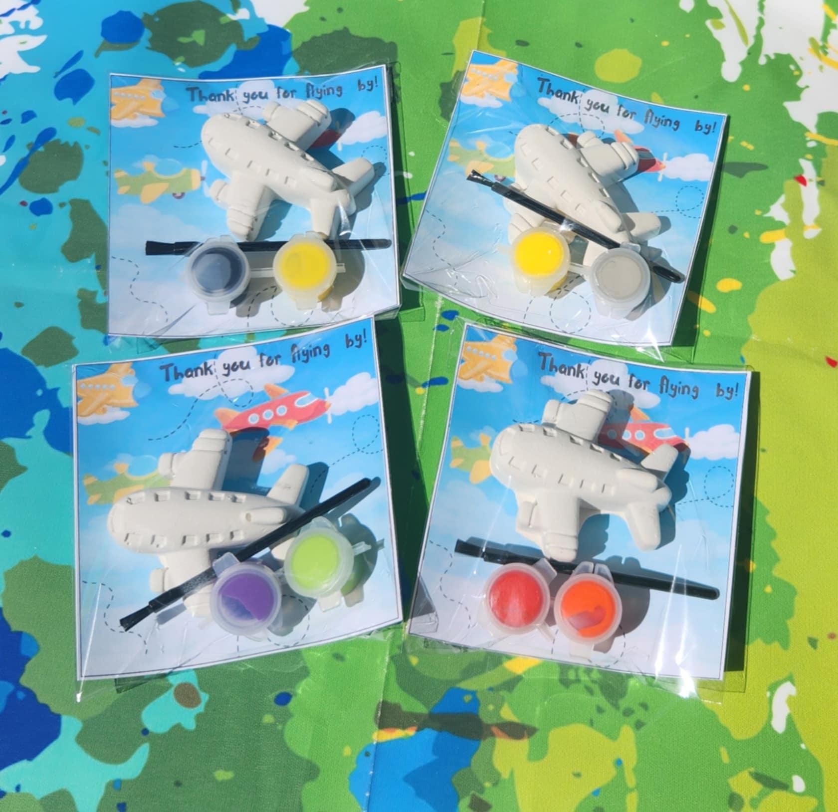 Airplane Paint Kits l Kids Art l Airplane Party Favors l Kids Gift l Airplane Party Gifts l Thank you Gift l Goodie Bag Favors