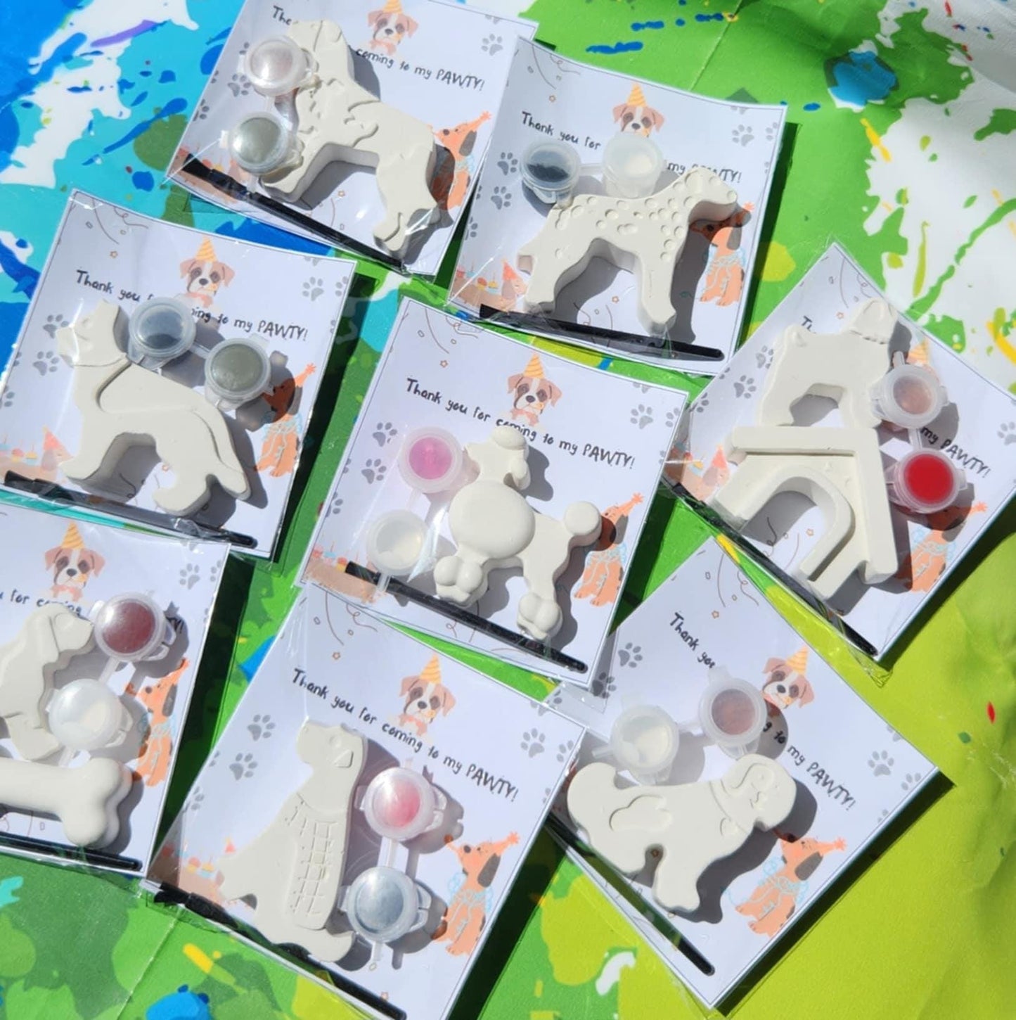 Dog Theme Party Favors l Plaster Pain Kits l Kids Craft l DIY Paint Kits l Party Activity l Thank you Gift l Thank You Favors l Kids Art
