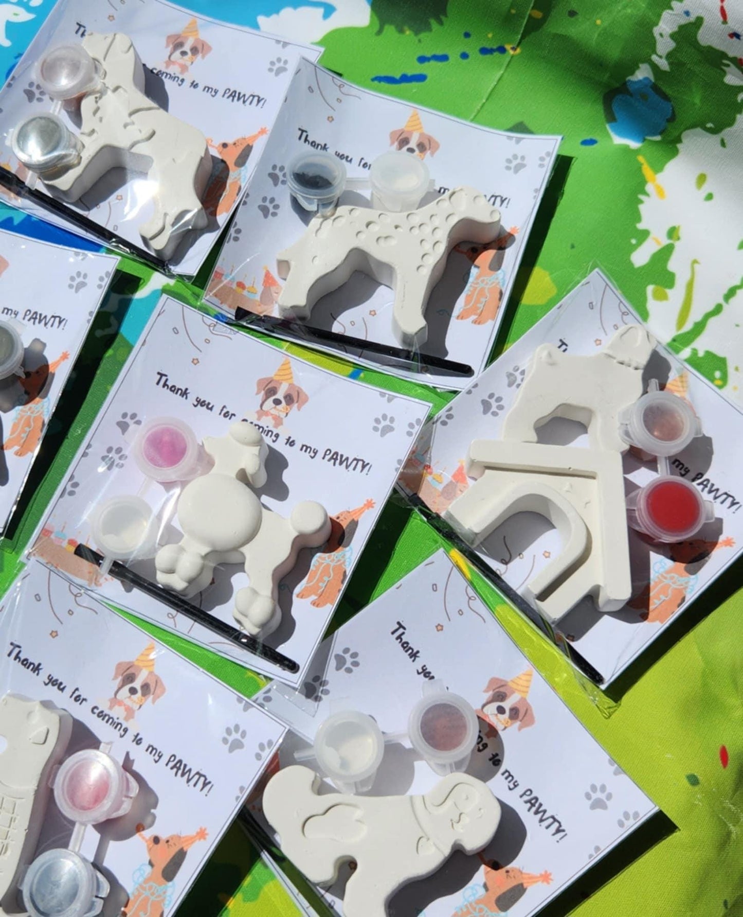 Dog Theme Party Favors l Plaster Pain Kits l Kids Craft l DIY Paint Kits l Party Activity l Thank you Gift l Thank You Favors l Kids Art
