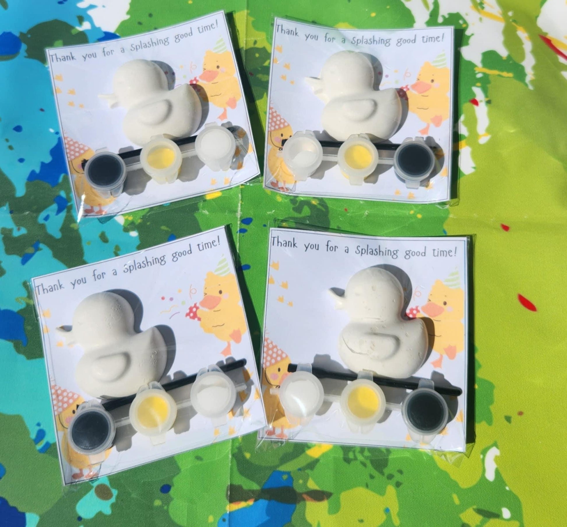 Duck Paint Kit – Ducky Party Favors – Splashing By Thank You Gift – Kids DIY Art Kit – Goodie Bag Filler – Birthday Party Activity