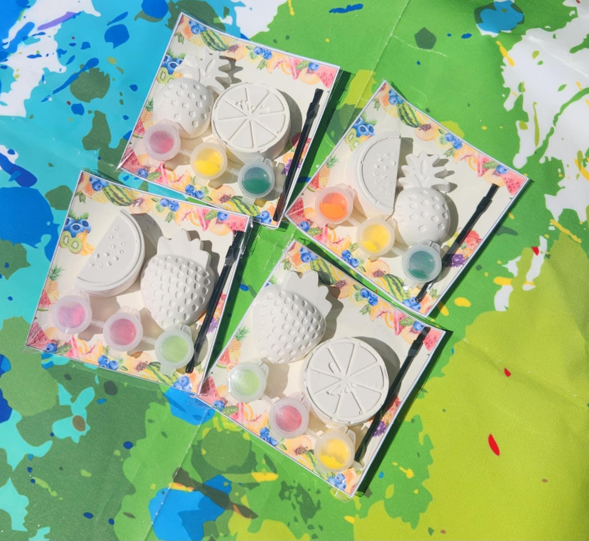 Twotti Fruitti Paint Plaster Kits | DIY Kids Art | Birthday Party Favors | Thank You Favors l Fruit Themed Birthday