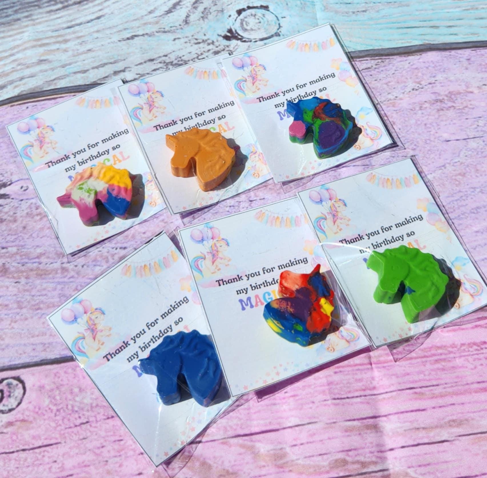 Unicorn Crayons with Cards | Unicorn Birthday Party Favors | Magical Party Favors | Classroom Favors | Unicorn Themed Party