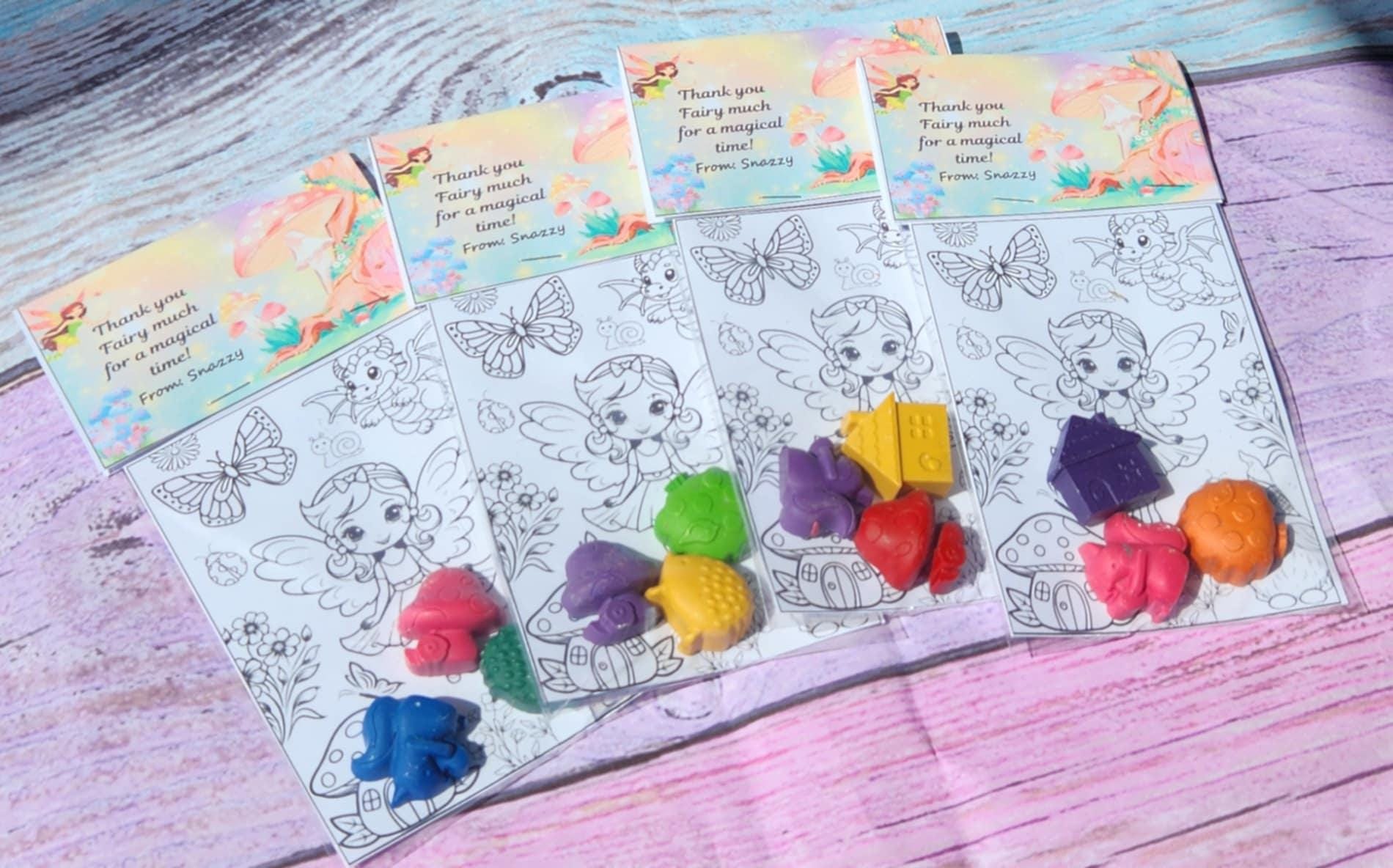 Fairy Party Favor: Crayon Kit with Coloring Page