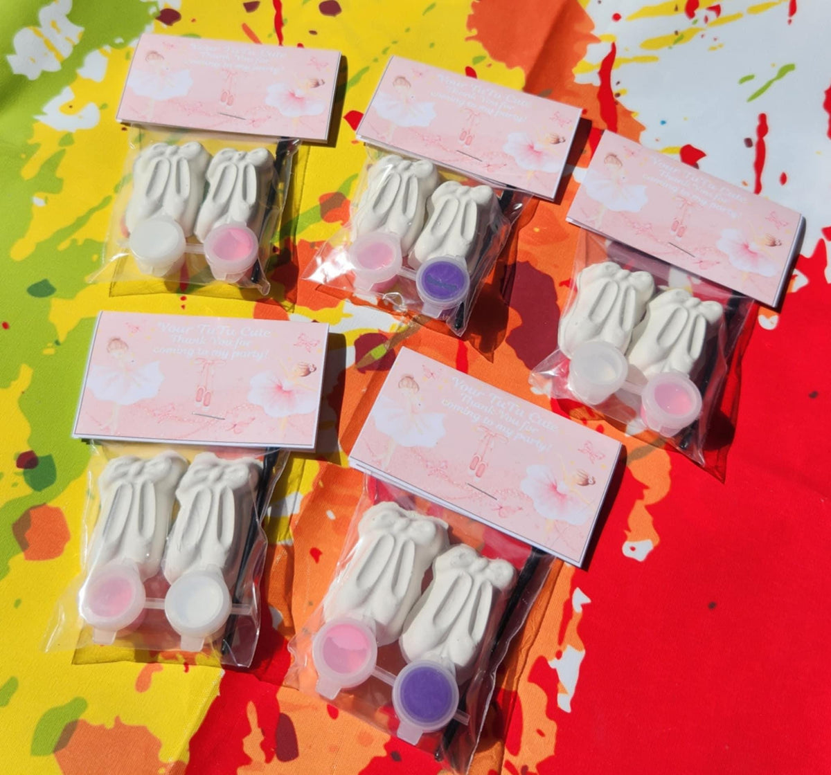 Ballerina-Themed Plaster Paint Kits for Kids | DIY Paint Activity | Birthday Party Favors | Ballet Party Favors | Creative Kids Craft Kit