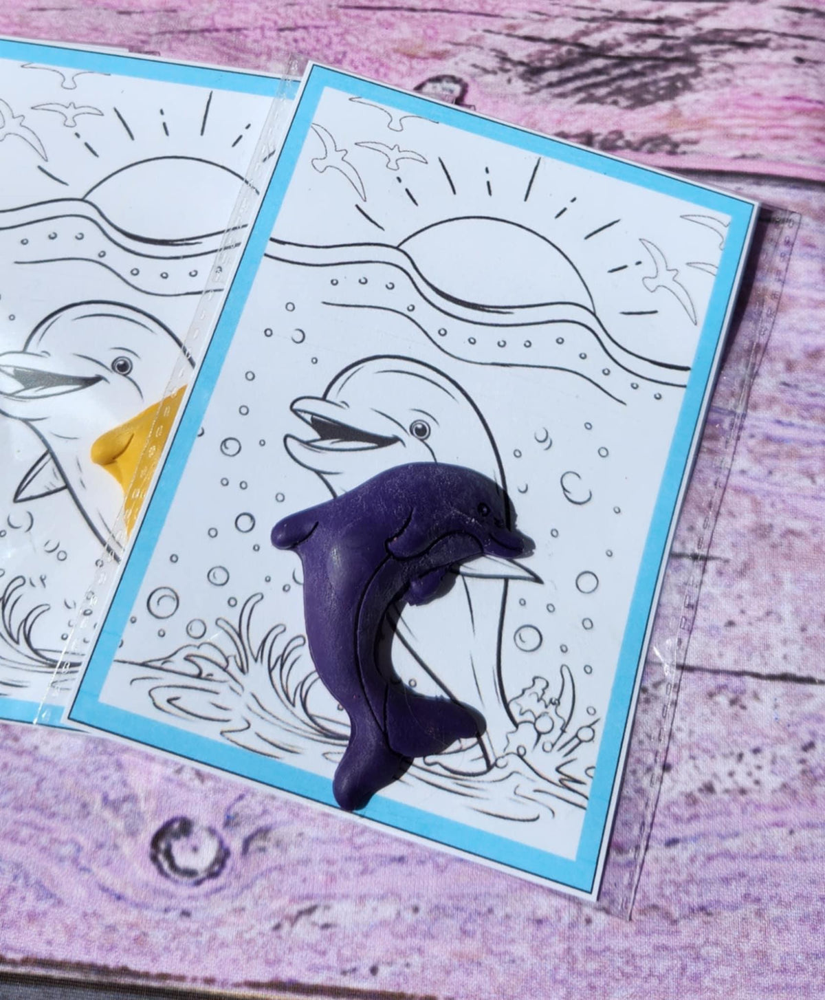 Dolphin Crayon Party Favors: Under the Sea Birthday Gift Bags