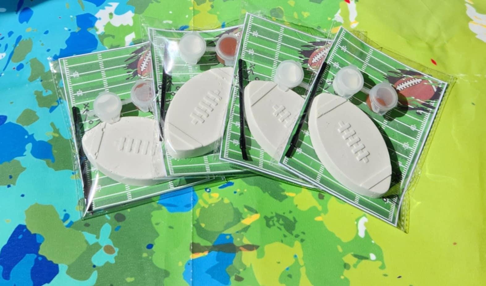 Football Paint Your Own Kit | Party Favors | Birthday Party Activity | Sports Party Goodie Bags | Kids DIY Craft Kit
