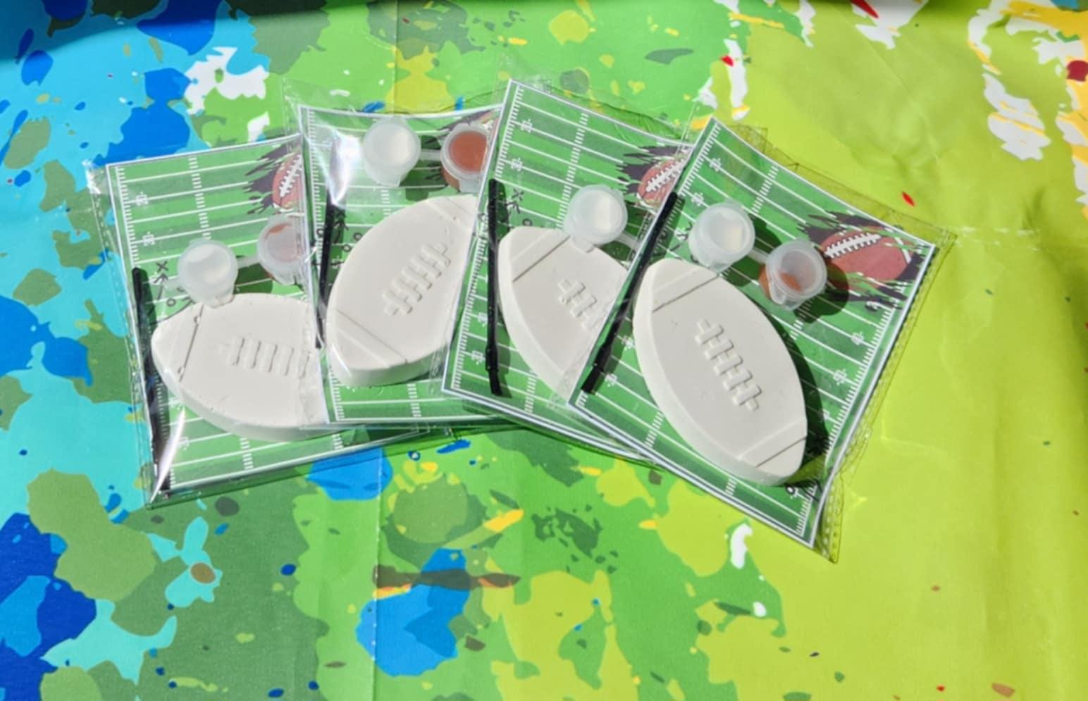 Football Paint Your Own Kit | Party Favors | Birthday Party Activity | Sports Party Goodie Bags | Kids DIY Craft Kit