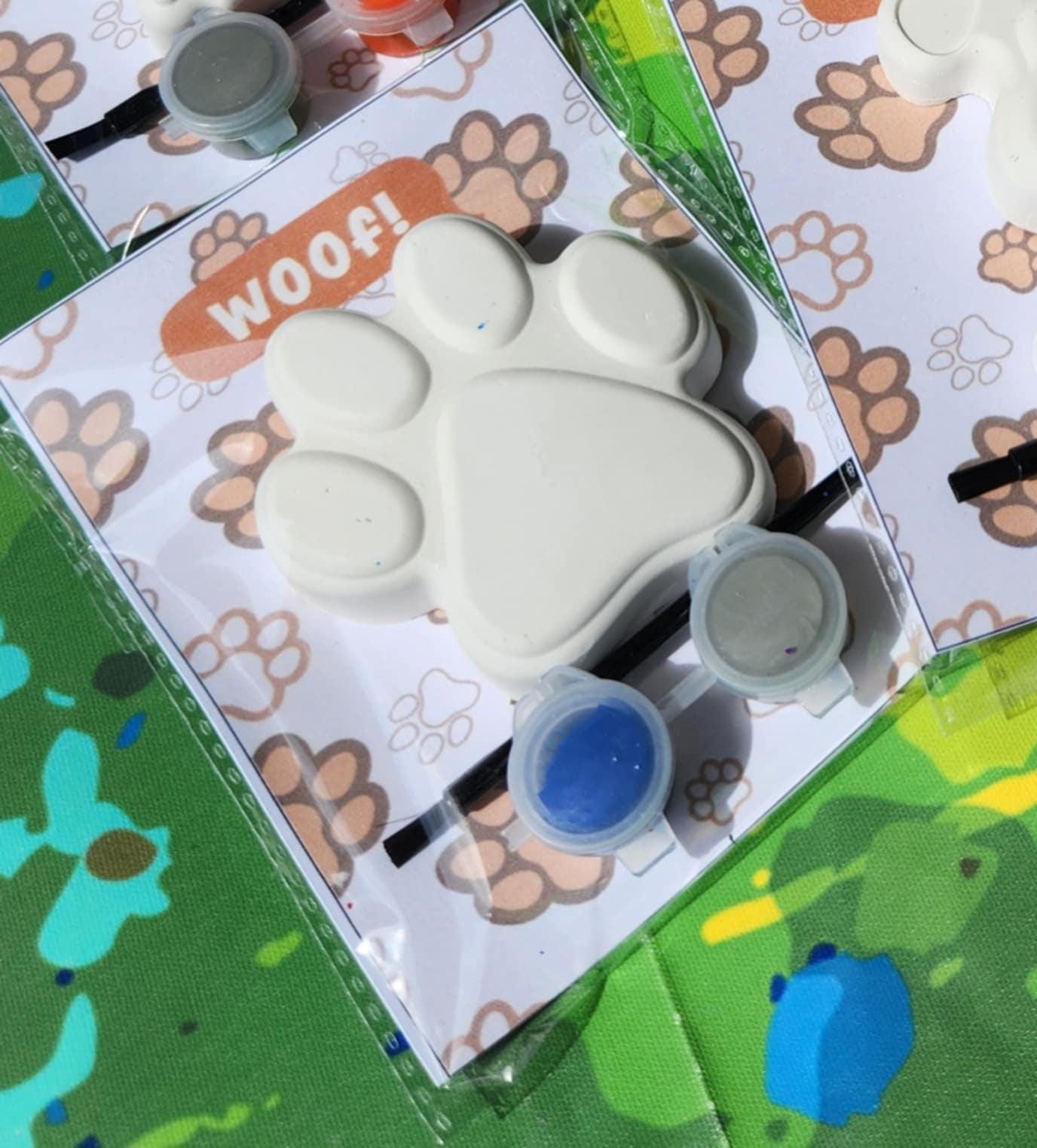 Dog Paw Paint Your Own Kit | Puppy Party Favors | Kids Craft Activity | Dog Birthday DIY | Pet-Themed Party Supplies