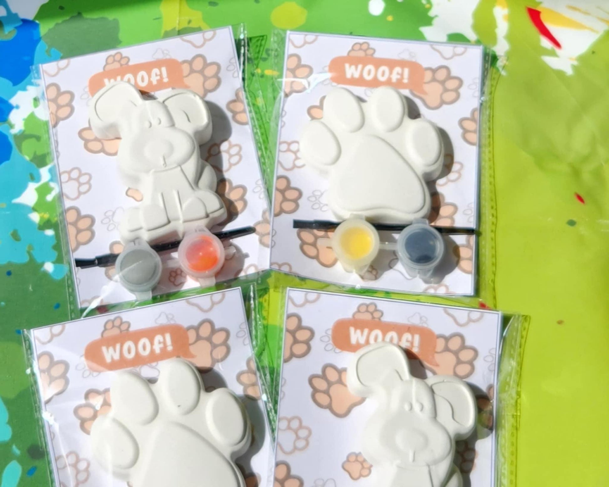 Dog Paw Paint Your Own Kit | Puppy Party Favors | Kids Craft Activity | Dog Birthday DIY | Pet-Themed Party Supplies