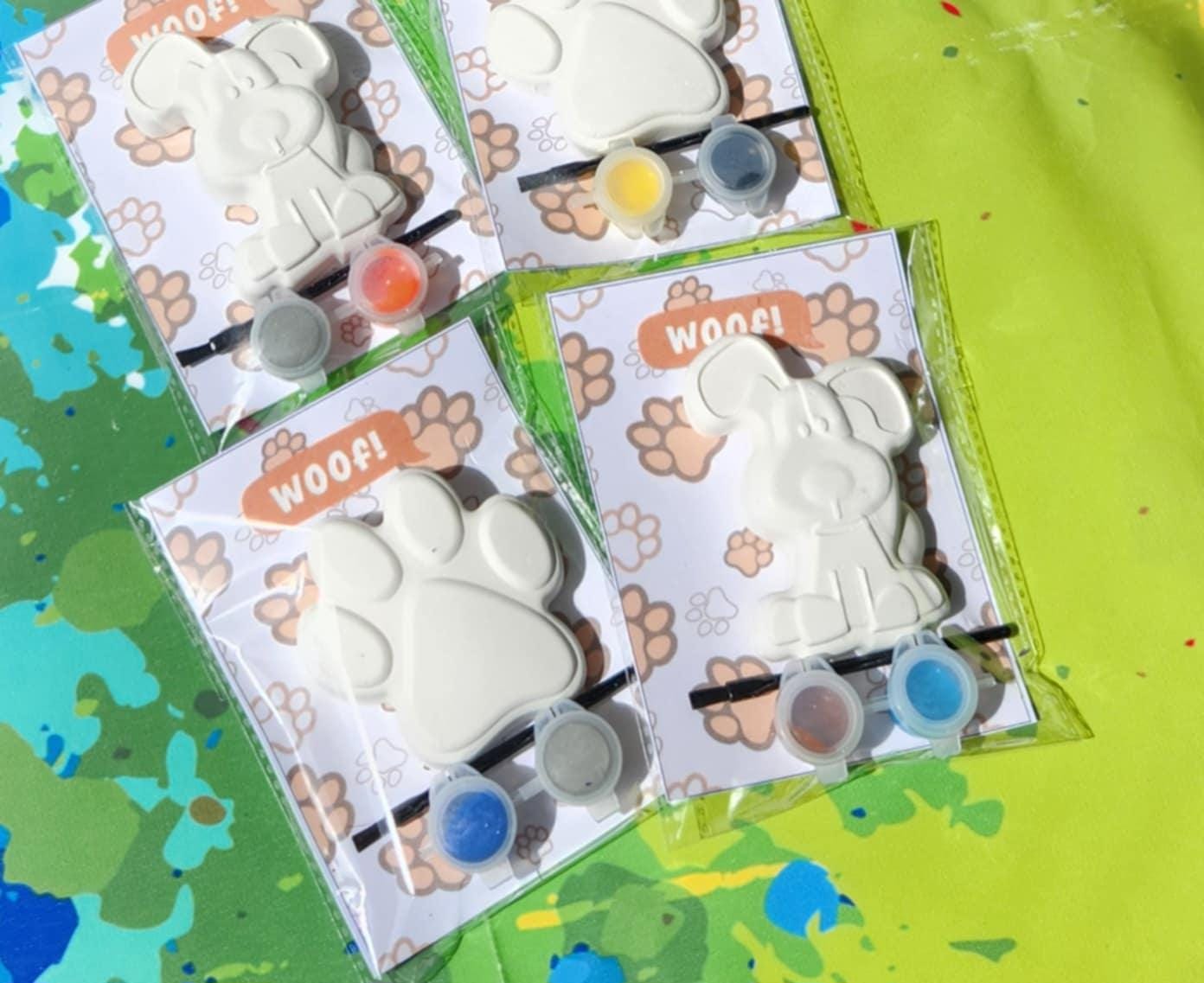 Dog Paw Paint Your Own Kit | Puppy Party Favors | Kids Craft Activity | Dog Birthday DIY | Pet-Themed Party Supplies