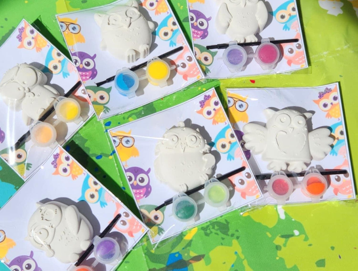 Owl Paint Your Own Kit | Owl Party Favors | DIY Kids Craft Activity | Take Home Gift | Owl Birthday Decorations | Painting Kit for Kids