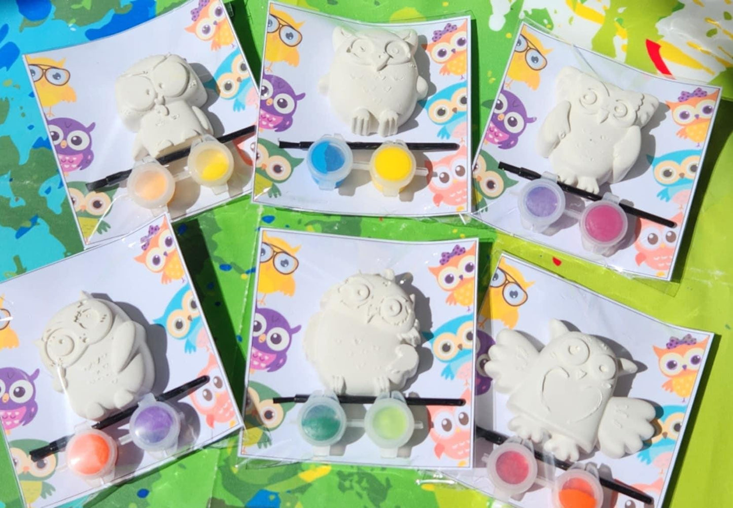 Owl Paint Your Own Kit | Owl Party Favors | DIY Kids Craft Activity | Take Home Gift | Owl Birthday Decorations | Painting Kit for Kids