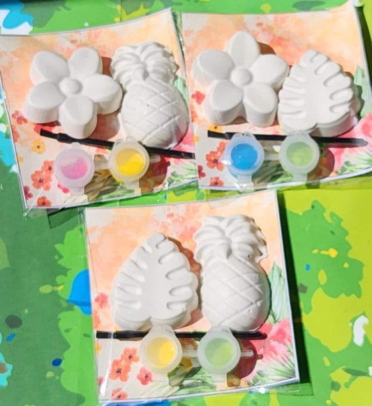 Hawaiian Themed Mini Paint Your Own Kits | Luau Party Favors | Kids DIY Craft | Birthday Activities | Island Party Gifts