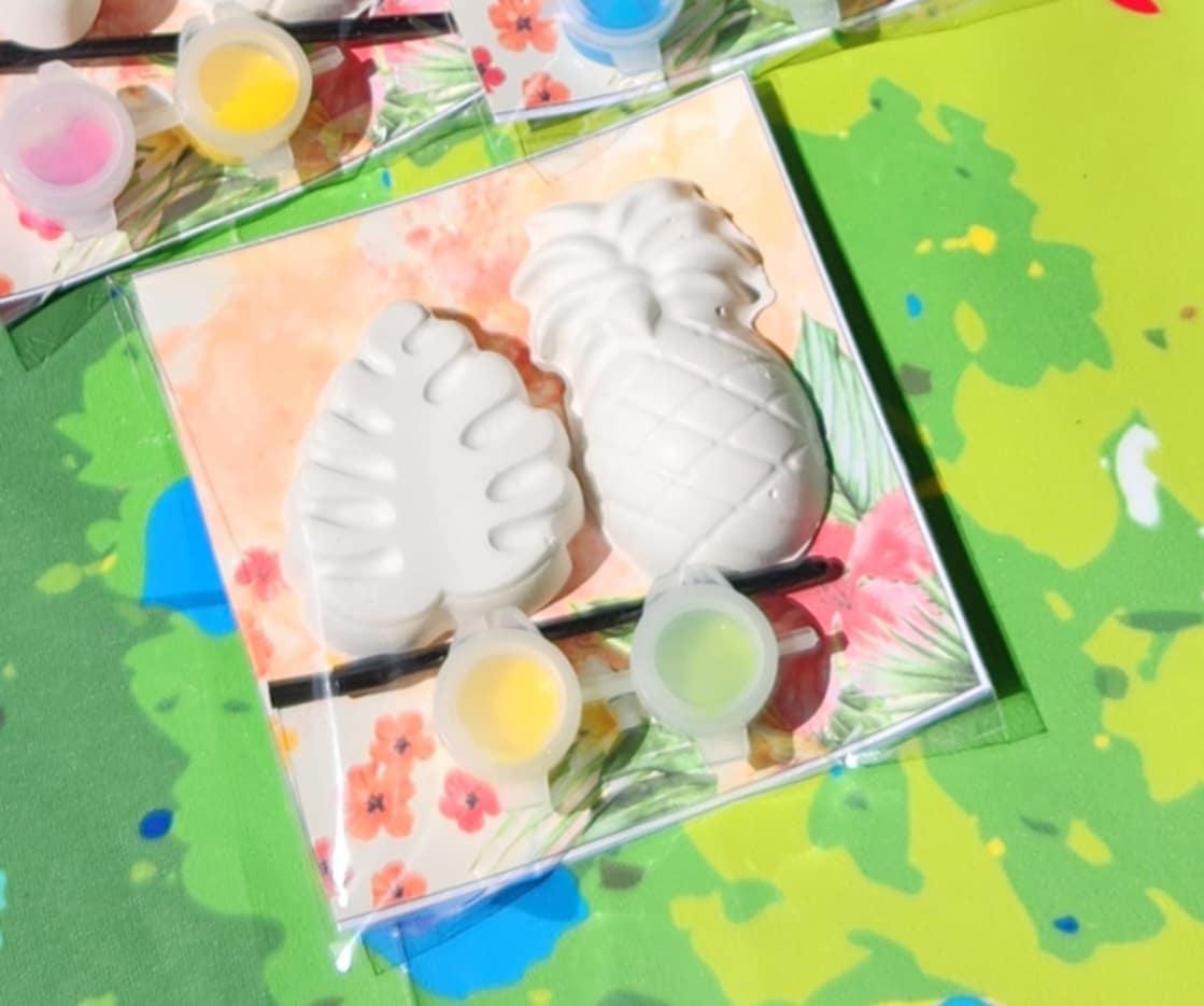 Hawaiian Themed Mini Paint Your Own Kits | Luau Party Favors | Kids DIY Craft | Birthday Activities | Island Party Gifts