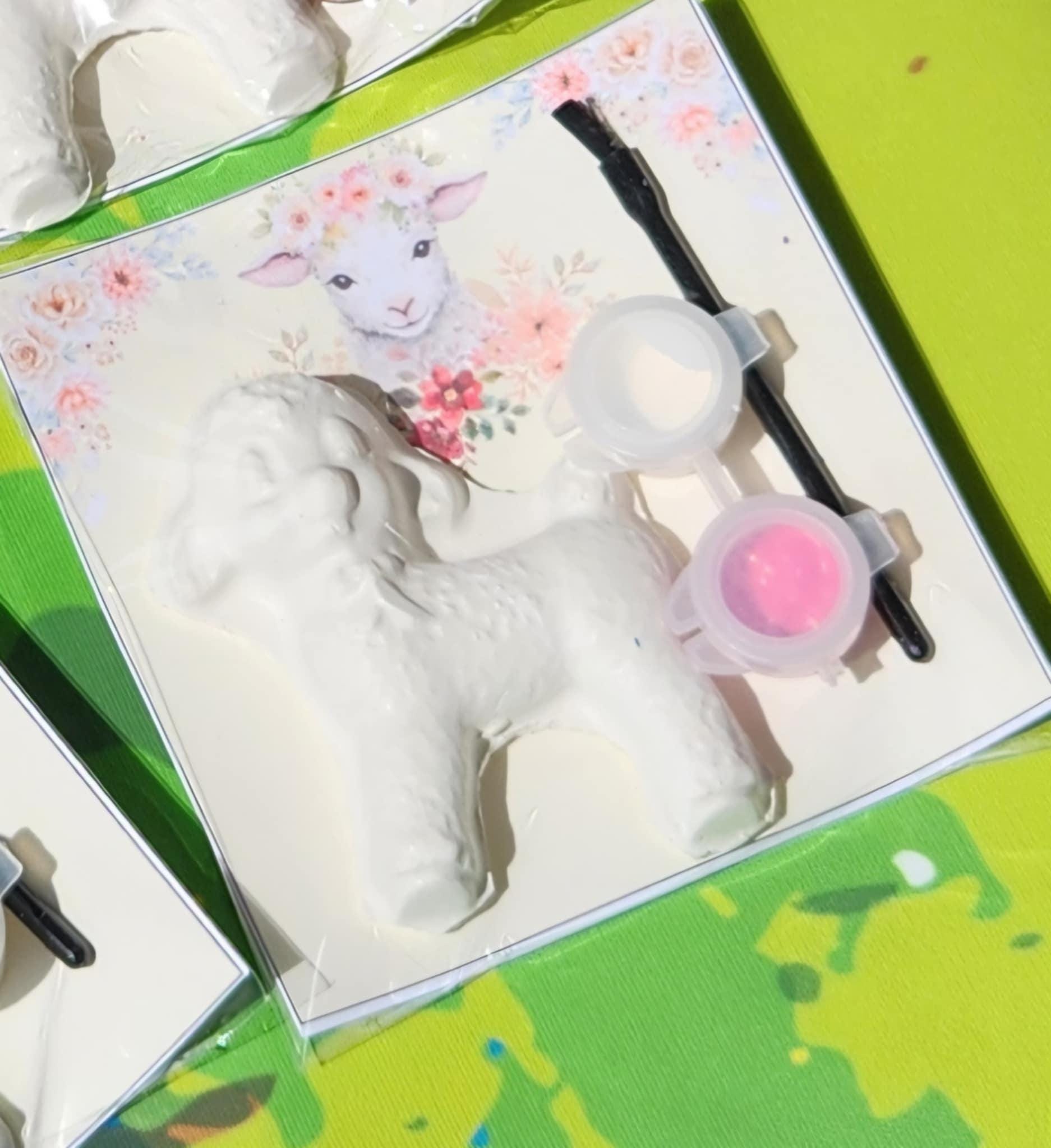 Lamb Themed Mini Paint Your Own Kits | Kid Party Favors | DIY Kids Craft | Birthday Party Activity | Spring Party Gifts l Easter Basket Gift