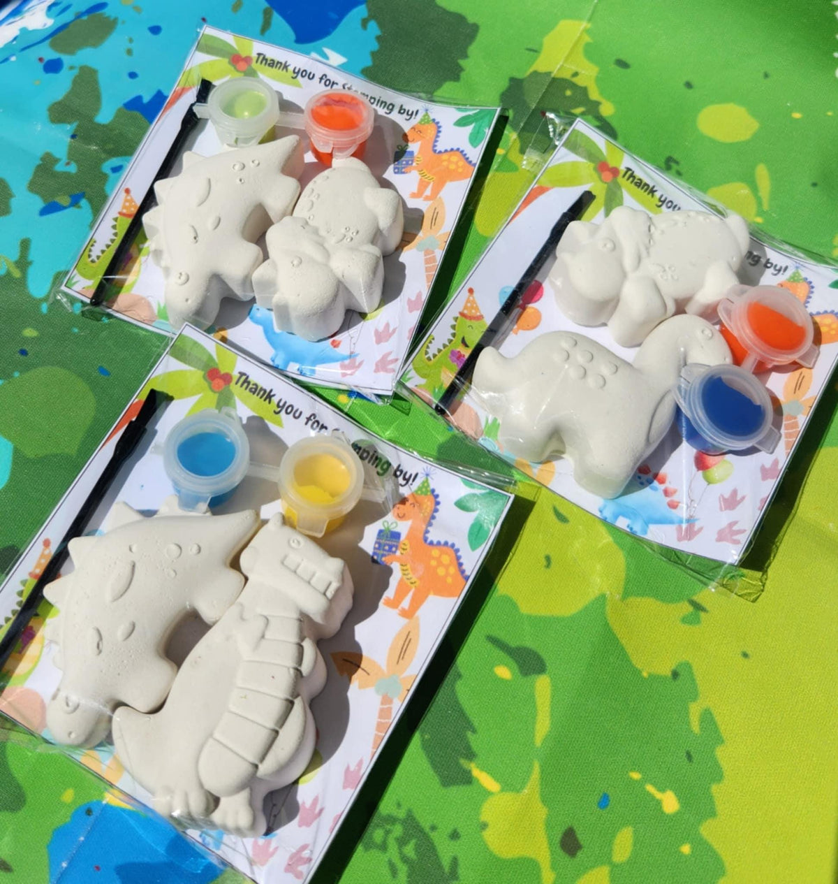 Dinosaur Paint Party Favor | Dino Paint Kit for Kids | DIY Craft Birthday Favor | Dino Party Activity | T-Rex Plaster Paint Kit