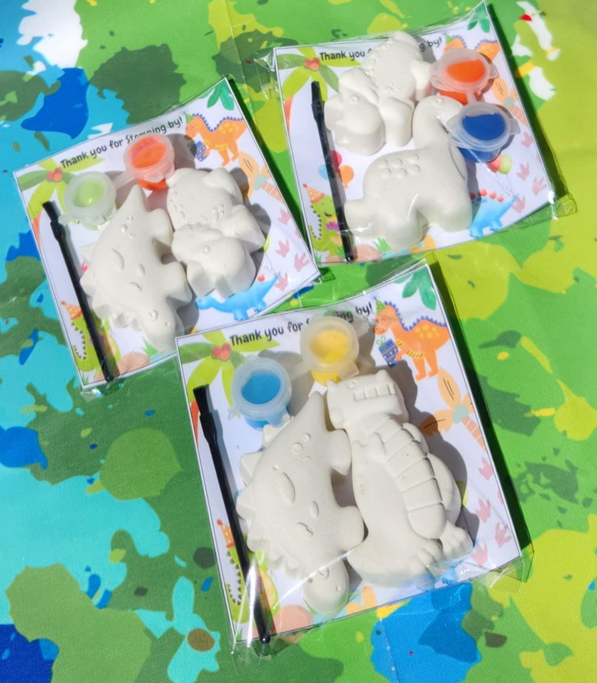 Dinosaur Paint Party Favor | Dino Paint Kit for Kids | DIY Craft Birthday Favor | Dino Party Activity | T-Rex Plaster Paint Kit
