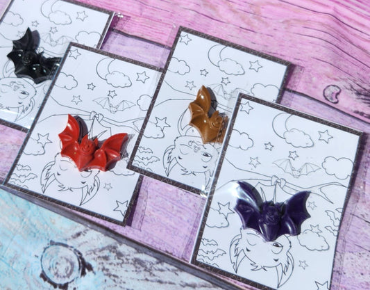 Bat Crayon Coloring Kits | Halloween Party Favors | Kids Birthday Goodie Bags l Halloween Gifts for Kids l School Halloween party