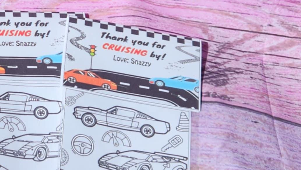 Car Crayon Coloring Kits | Personalized Topper| Crayon Name Favors | Car Birthday Party Favors | Kids Party Gifts | Race Car Crayons