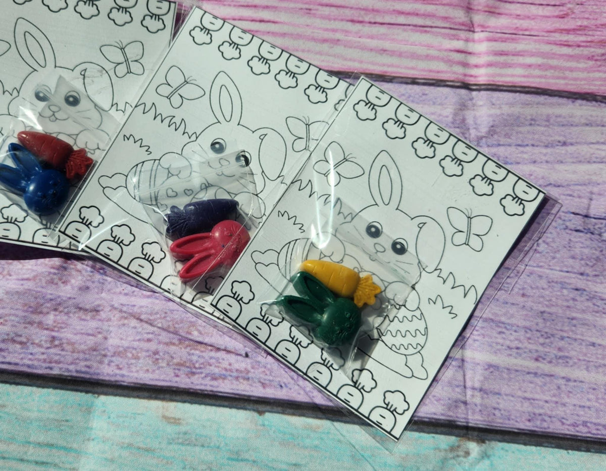 Bunny Coloring Kit with bunny and carrot Crayon – Perfect Easter Basket Filler for Kids - Easter Baskets - Kids Activity