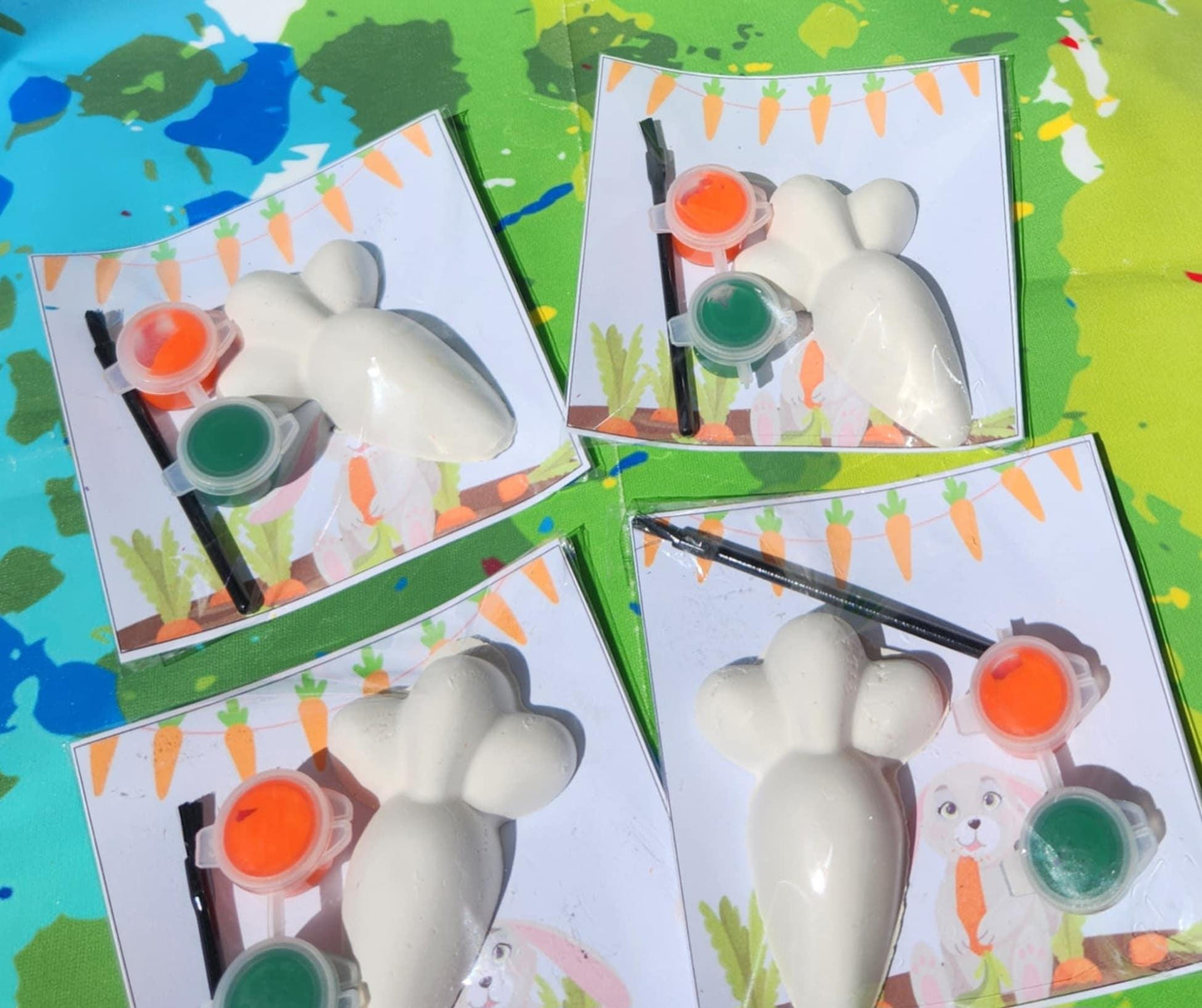 Carrot - Easter Paint Your Own Kits | DIY Easter Craft for Kids | Spring Party Favor | Classroom Activity | Crayon & Craft Gift Idea