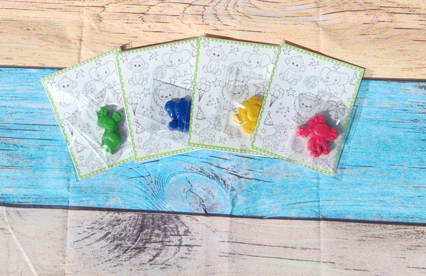 Jungle-Themed Coloring Kit – Fun Animal Coloring Pages & Shaped Crayons | Safari Party Favors | Kids Activity