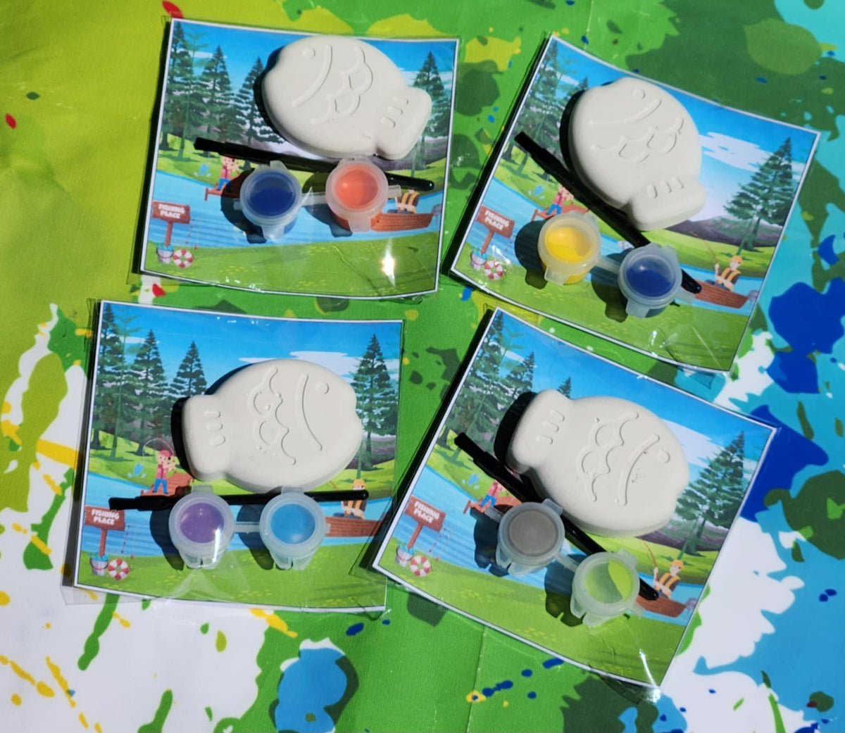 Fishing Paint Kits | Fishing Party Favors | DIY Fishing Craft for Kids | Outdoor Birthday Party Activity | Thank You Favors