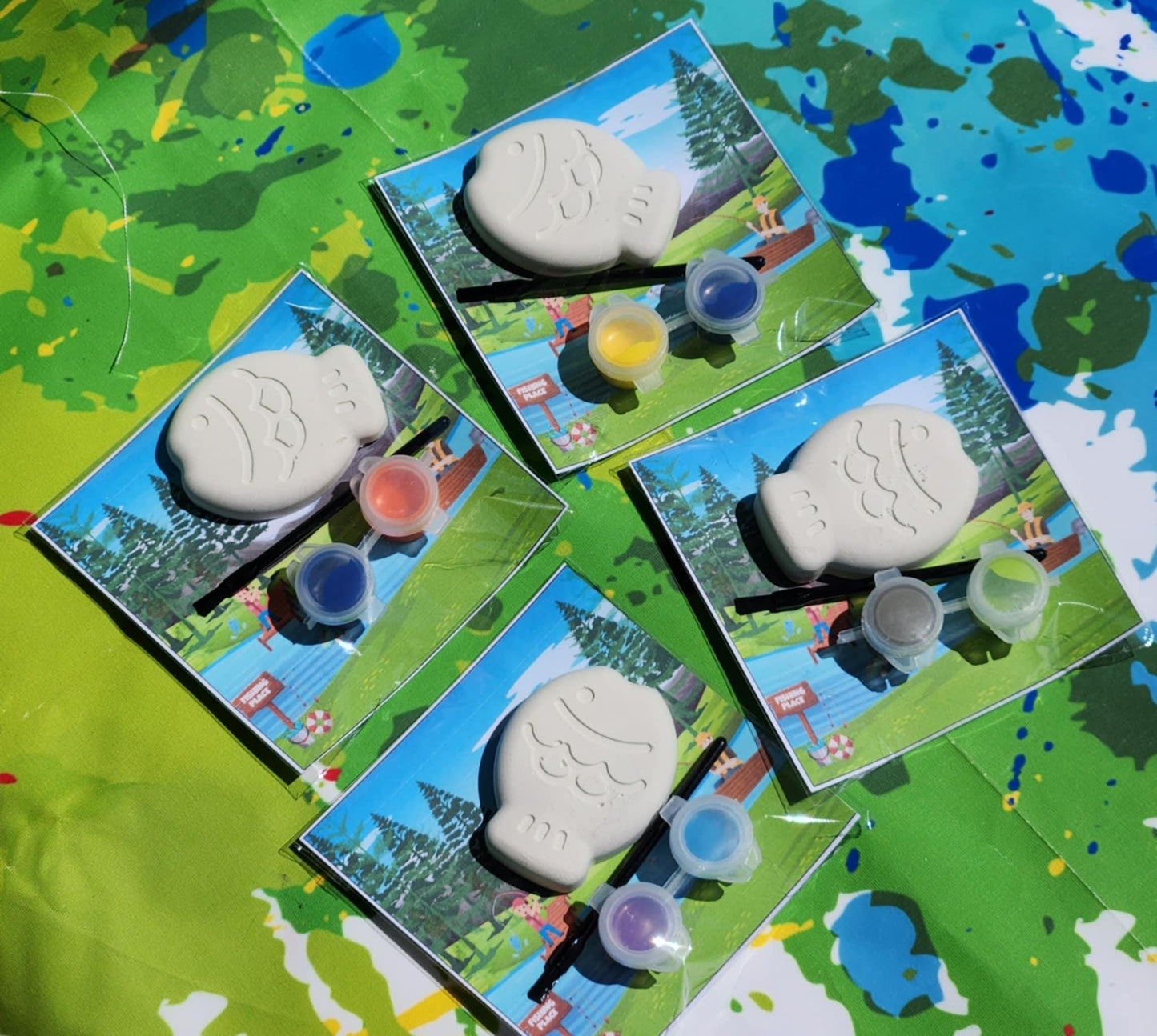 Fishing Paint Kits | Fishing Party Favors | DIY Fishing Craft for Kids | Outdoor Birthday Party Activity | Thank You Favors